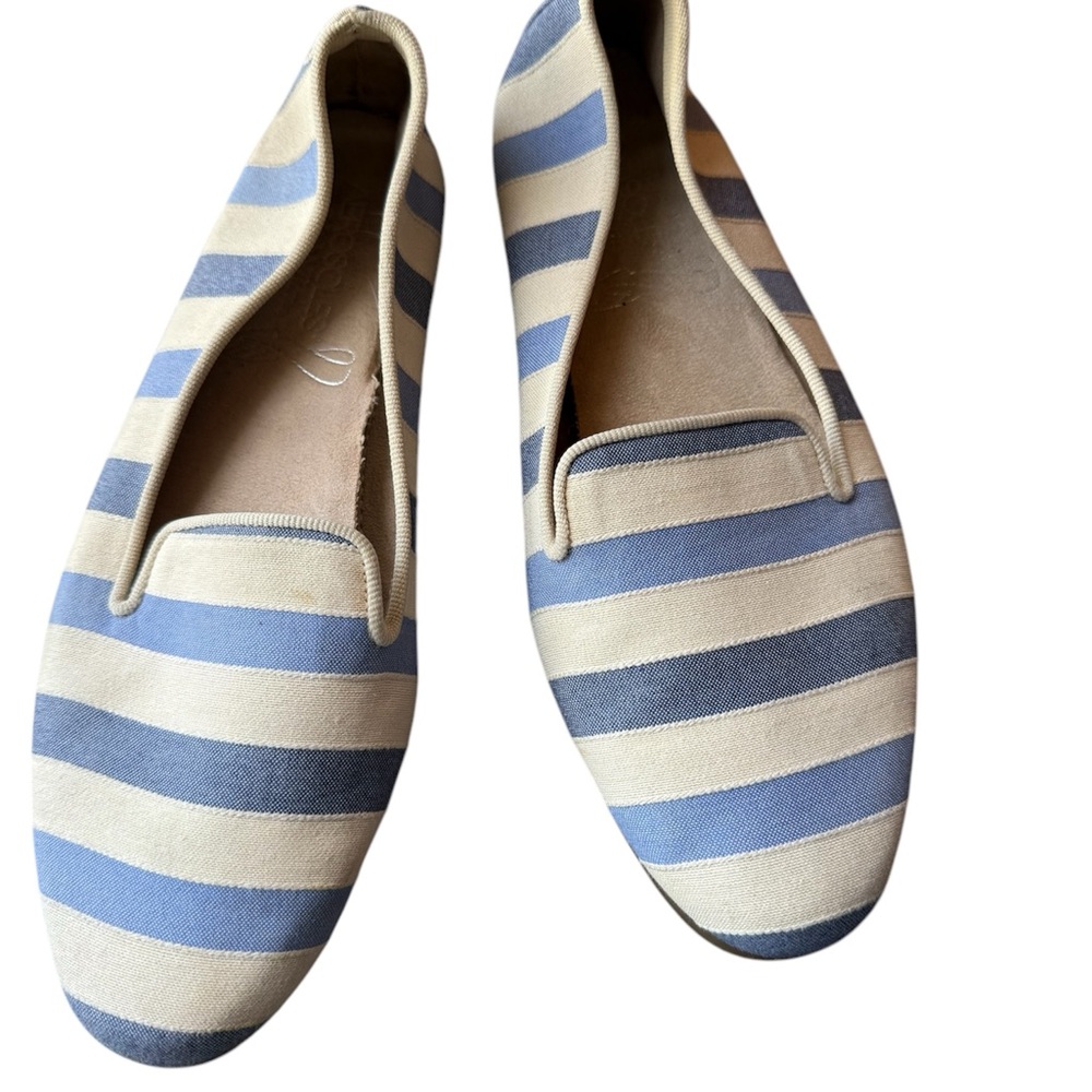 Aerosoles | Striped Blue and Cream Loafers